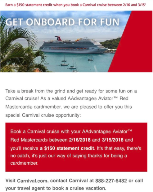 $150 Back on Carnival Cruises