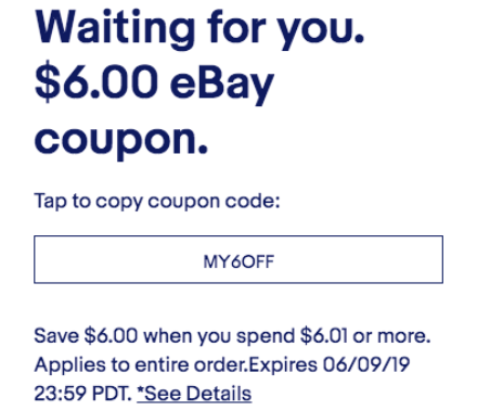 ebay discount code