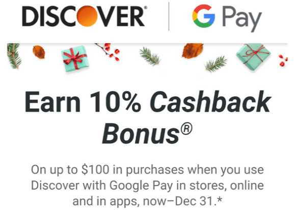 Discover Google/Samsung Pay offer